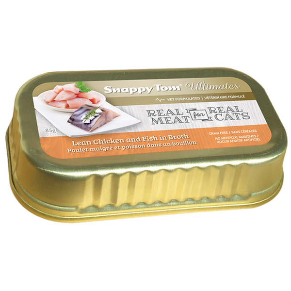 Snappy Tom Ultimates Lean Chicken and Fish in Broth 85g