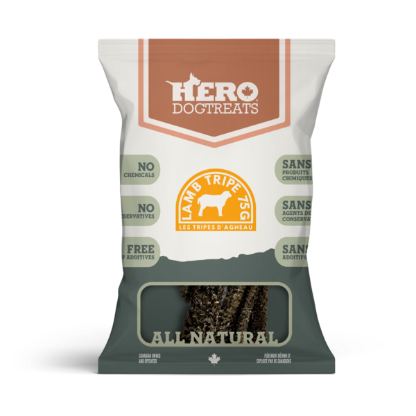 Hero Lamb Tripe Dog Treat 75g