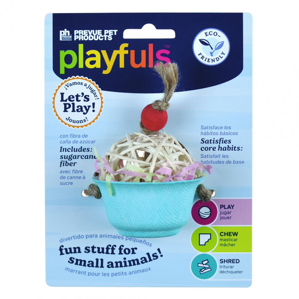 Prevue Pet Products Sugarcane Cupcake Small Animal Toy