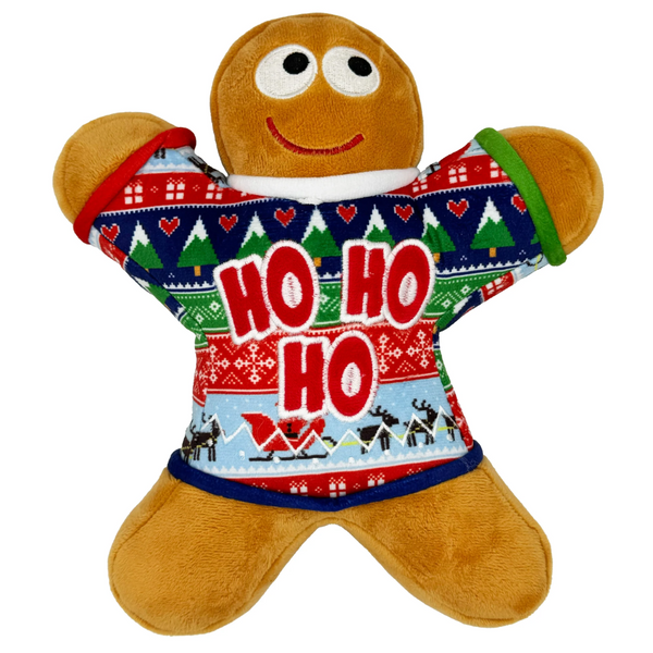 Huxley & Kent Holiday Ugly Sweater G-Man Plush Dog Toy