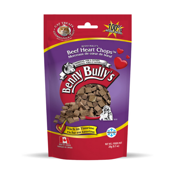 Benny Bully's Beef Heart Chops Cat Treats 20g