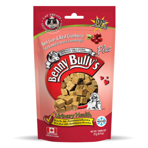 Benny Bully's Beef Liver Plus Cranberry Cat Treats 25g