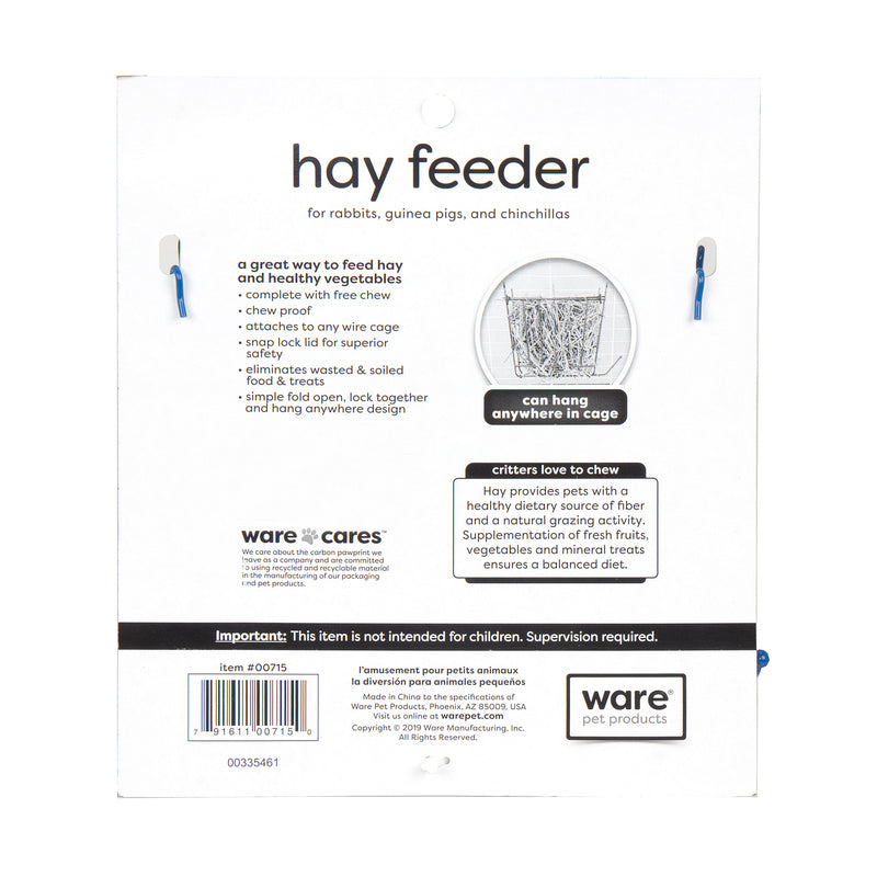 Ware Pet Products Hay Feeder w/Free Chew