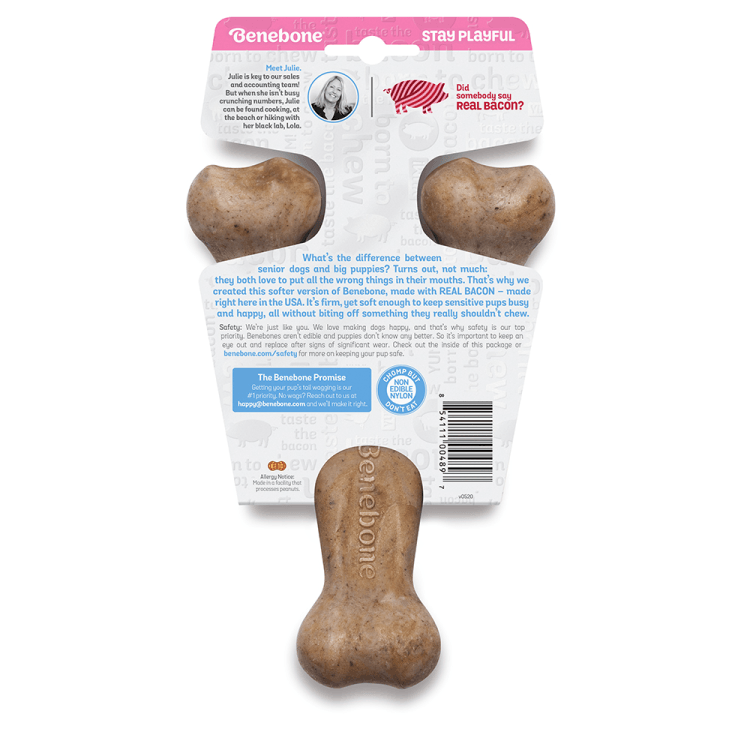 Benebone Wishbone Puppy - Bacon - Pisces Pet Emporium
