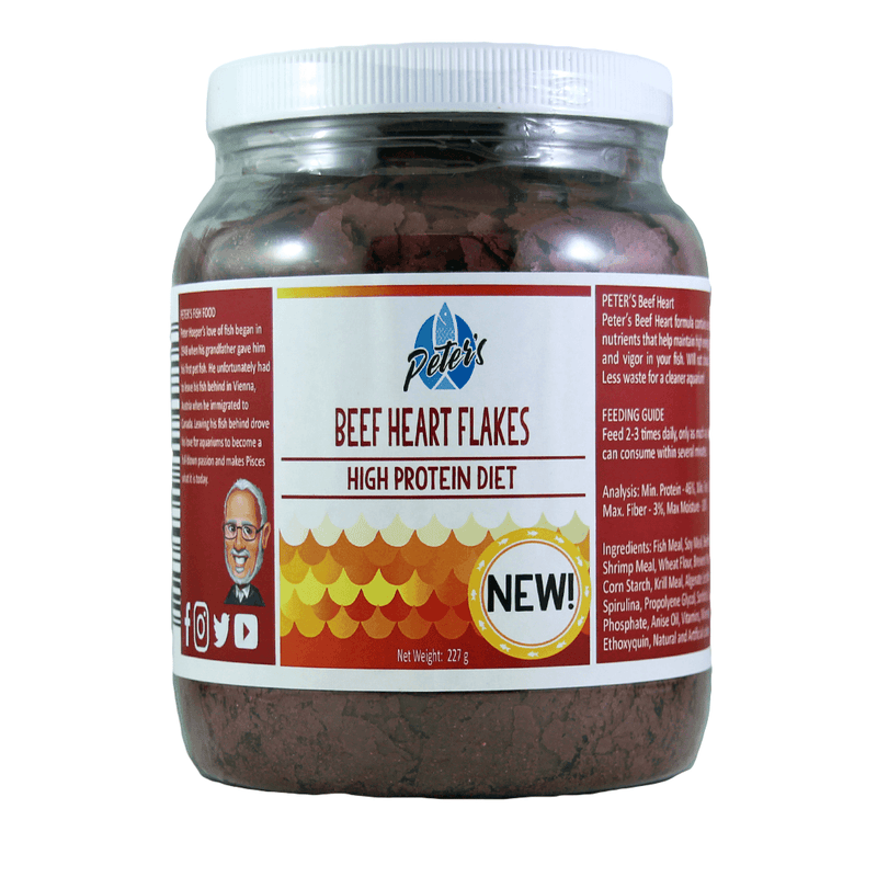 Peter's Fish Food Beef Heart Flakes - Pisces Pet Emporium