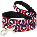 Buckle-Down Captain America Shield - Collar/Leash - Pisces Pet Emporium