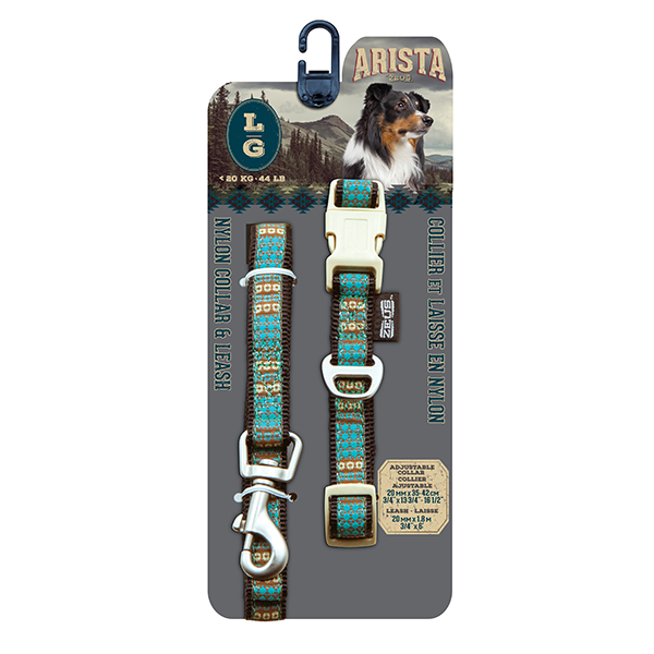 Arista Indie Collar & Leash Set - Available in 3 Sizes - Pisces Pet Emporium
