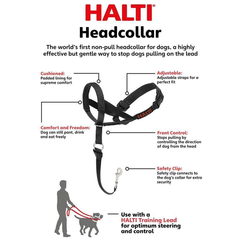 Halti Nylon Head Collar - Available in 5 Sizes - Pisces Pet Emporium