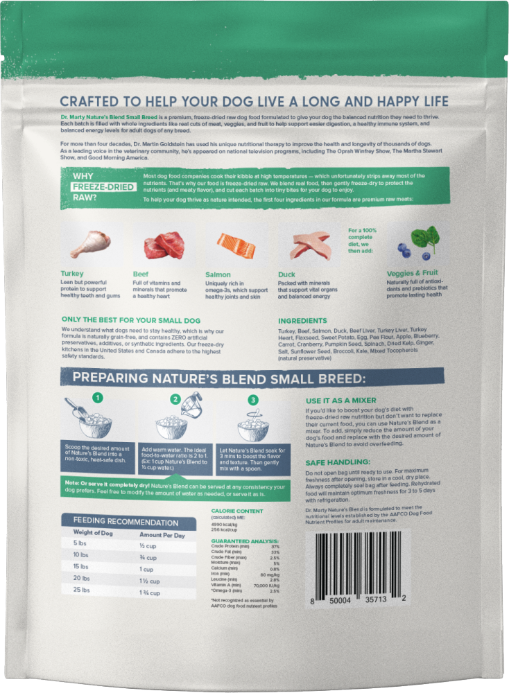 Dr. Marty Nature's Blend Freeze-Dried Raw for Small Breeds - Pisces Pet Emporium