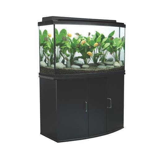 Fluval 45 Bow Front Aquarium Cabinet - Black - Pisces Pet Emporium