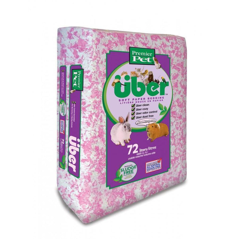 Uber Paper Bedding - White & Pink - Pisces Pet Emporium