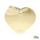 My Family Gold Heart Pet ID Tag - Pisces Pet Emporium
