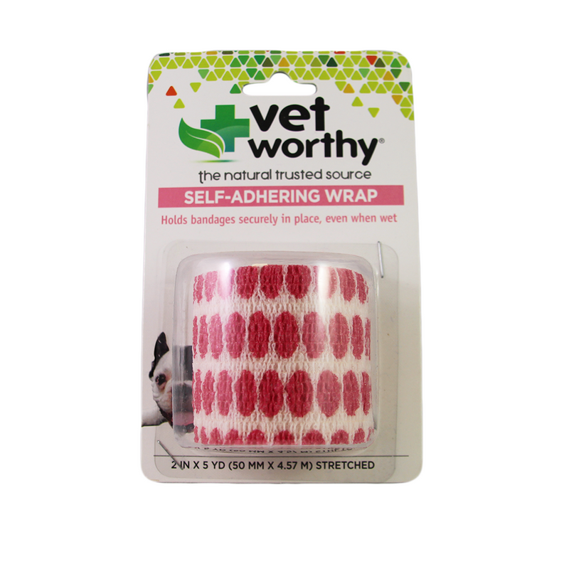 Vet Worthy Self-Adhering Wrap - Dots - Pisces Pet Emporium