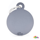 My Family Big Circle Aluminum Pet ID Tag - Pisces Pet Emporium
