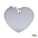 My Family Big Heart Aluminum Pet ID Tag - Pisces Pet Emporium