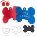 My Family X-Large Bone Aluminum Pet ID Tag - Pisces Pet Emporium