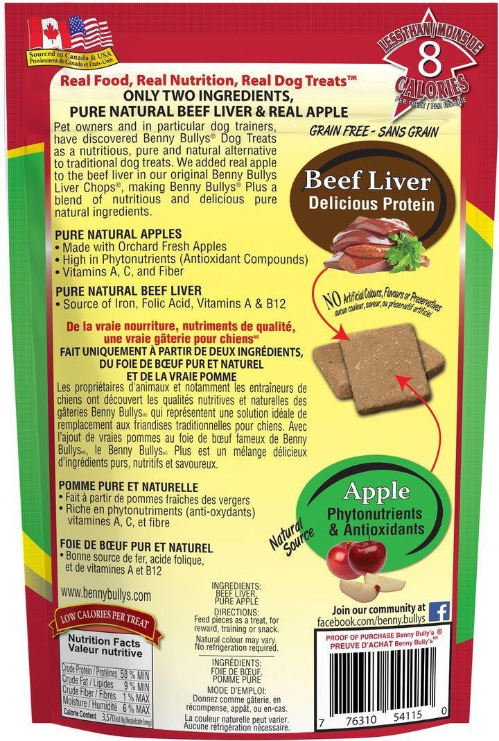 Benny Bullys FD Beef Liver Plus Apple 58g - Pisces Pet Emporium