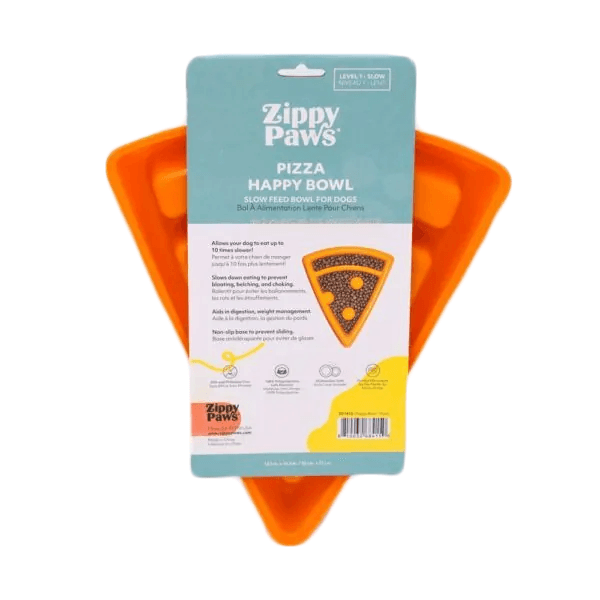 ZippyPaws Happy Bowl Slow Feeder - Pizza - Pisces Pet Emporium