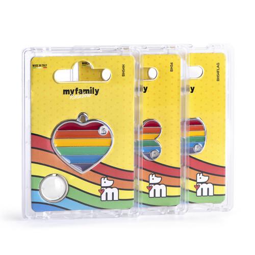 My Family Rainbow Flag Engravable ID Dog Tag | Pisces