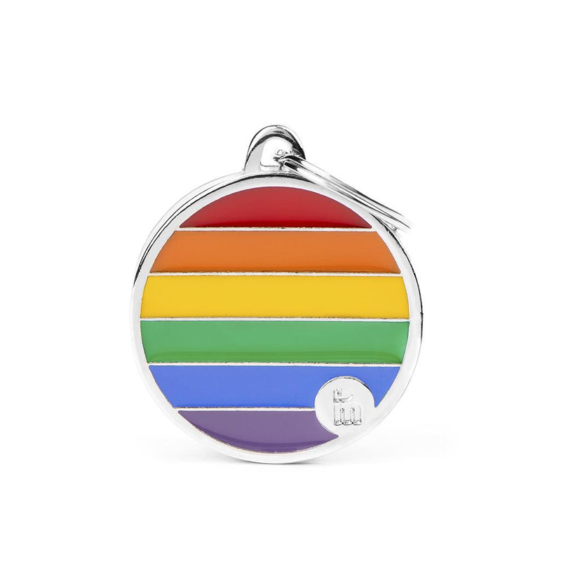 My Family Rainbow Circle Engravable ID Dog Tag | Pisces