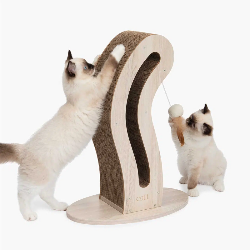 Catit Pixi Scratcher Cat Tail Wood | Pisces