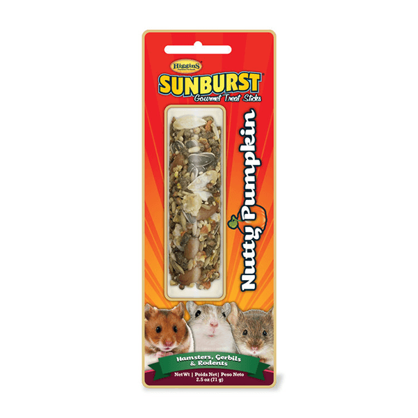 Higgins Sunburst Gourmet Treat Sticks Nutty Pumpkin - Pisces Pet Emporium