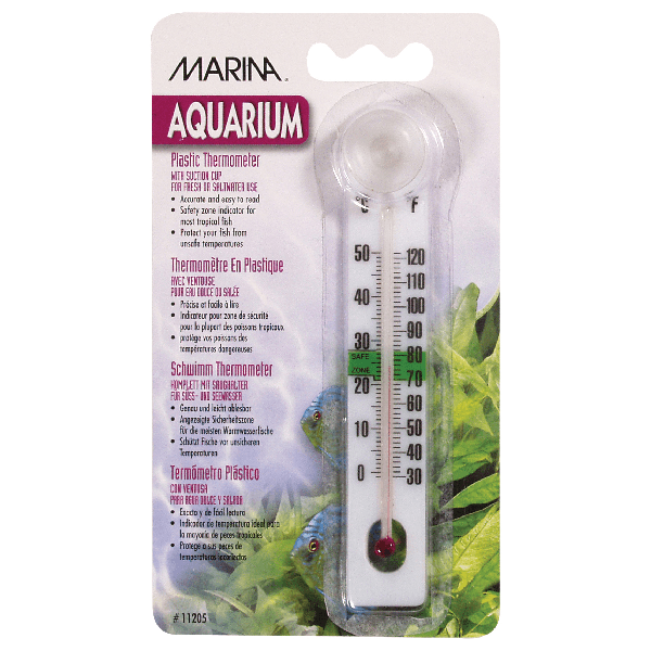 Marina Liquid Crystal Plastic Thermometer - Pisces Pet Emporium