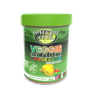 Omega One Slow-Sinking Veggie Mini Pellets | Pisces