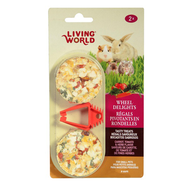 Living World Wheel Delights 2 Pack - Carrot, Tomato & Herbs - Pisces Pet Emporium