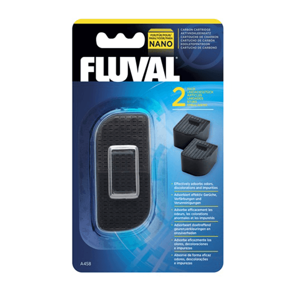 Fluval Nano Aquarium Filter Carbon Cartridge - 2 Pack - Pisces Pet Emporium