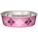 Loving Pets Bella Bowl - Argyle Pink - Pisces Pet Emporium