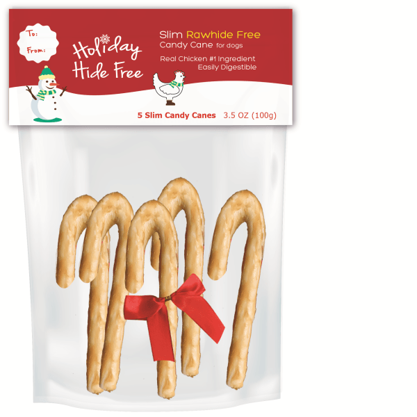 Canine Naturals Holiday Hide-Free Chicken Candy Cane 5-Pack - Pisces Pet Emporium