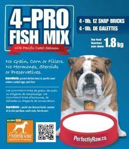 Perfectly Raw 4-Pro Fish - 4x1lb EZ Snap Bricks - Pisces Pet Emporium