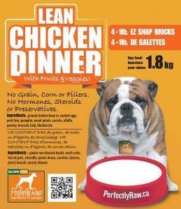 Perfectly Raw Lean Chicken Dinner - 4x1lb EZ Snap Bricks - Pisces Pet Emporium