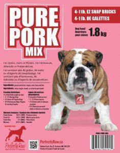 Perfectly Raw Pure Pork - 4x1lb EZ Snap Bricks - Pisces Pet Emporium