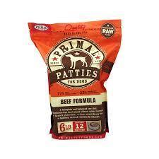 Primal Frozen Raw Patties Beef Formula 2.72kg - Pisces Pet Emporium