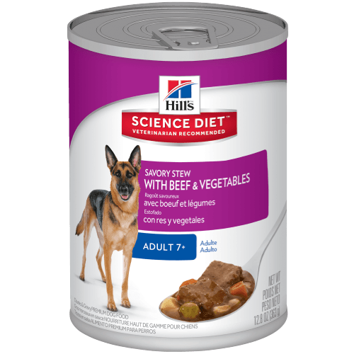 Science Diet Adult 7+ Savory Stew Beef & Vegetables 363 g - Pisces Pet Emporium