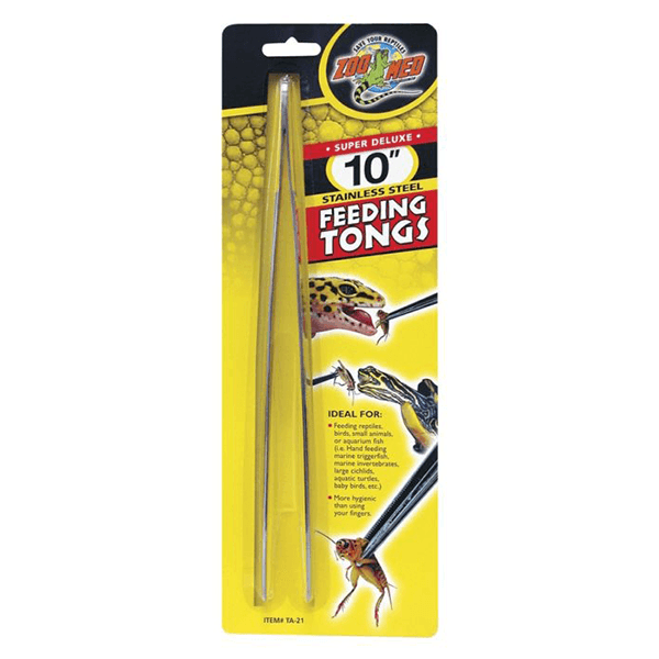 Zoo Med Super Deluxe 10" Stainless Steel Feeding Tongs - Pisces Pet Emporium