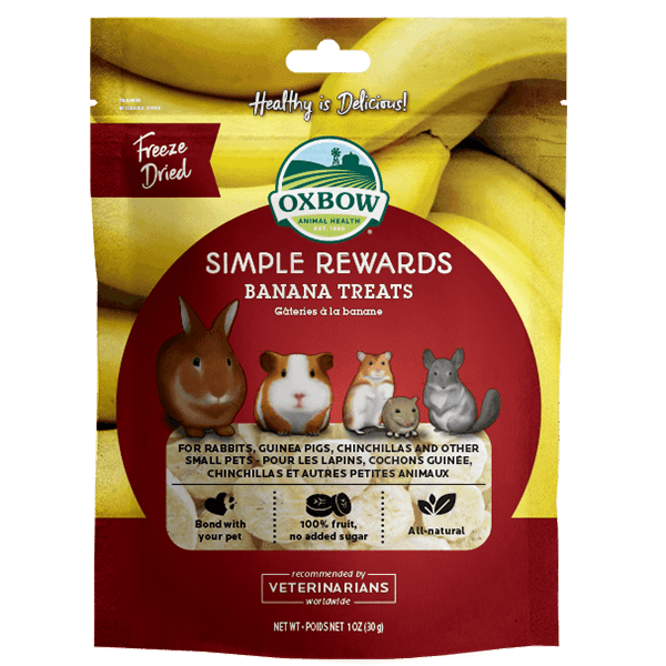 Oxbow Simple Rewards Banana Treats 30 g - Pisces Pet Emporium