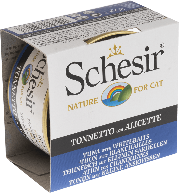 Schesir Adult Cat Food Tuna with Whitebaits 85 g - Pisces Pet Emporium