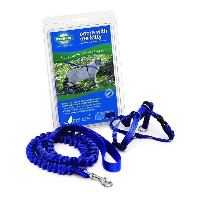Pet Safe Come With Me Kitty Harness - Blue & Navy - Pisces Pet Emporium