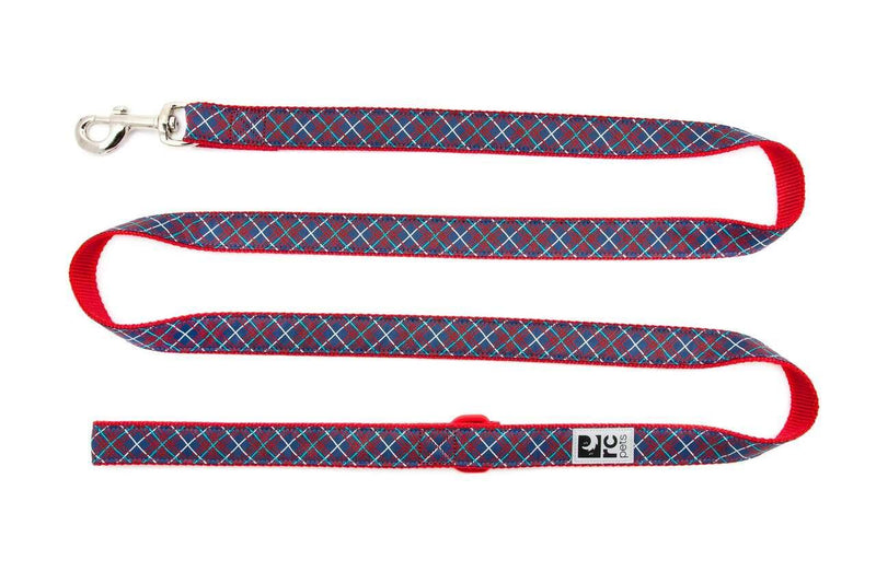 RC Pets Navy Tartan Lead - Pisces Pet Emporium