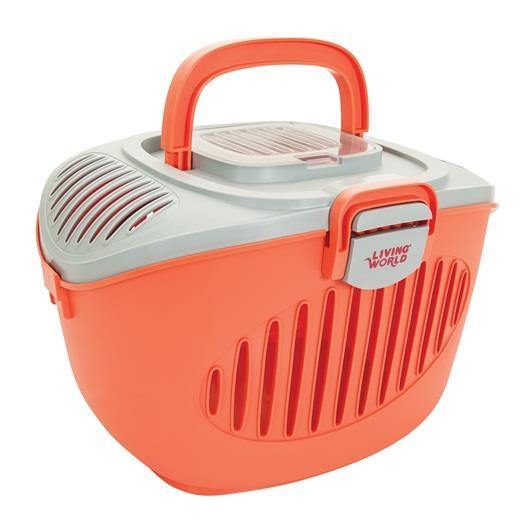 Living World Small Pet Carrier - Salmon - Pisces Pet Emporium