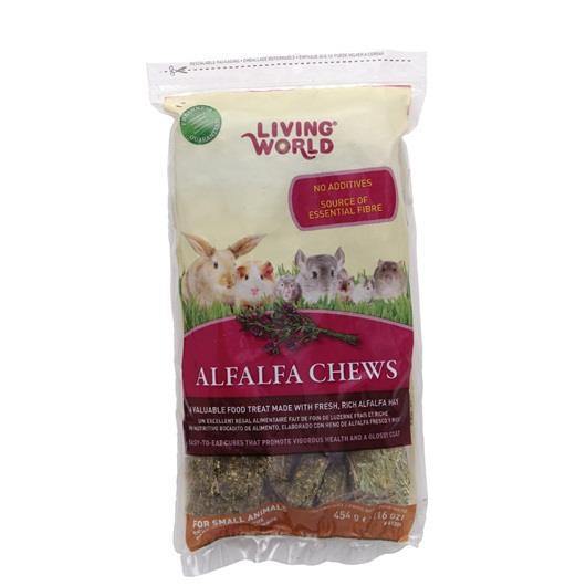 Living World Alfalfa Chews 454g - Pisces Pet Emporium