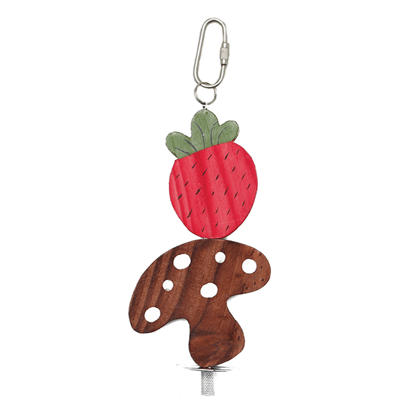 Living World Nibblers Strawberry & Mushroom on a Stick Wood Chew - Pisces Pet Emporium