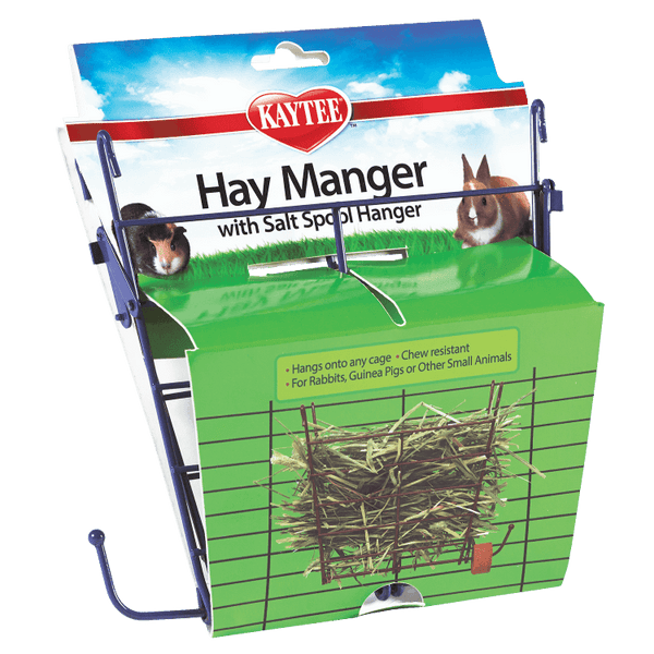 Kaytee Natural Hay Manger w/ Salt Hanger - Pisces Pet Emporium