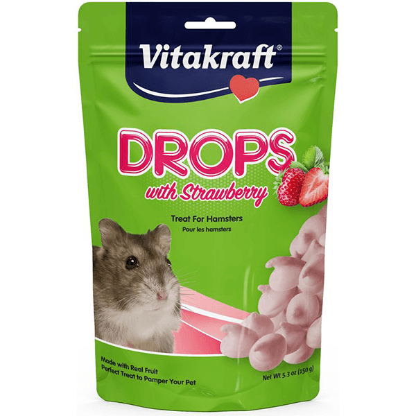 Vitakraft Drops with Strawberry for Hamsters - 150 g - Pisces Pet Emporium