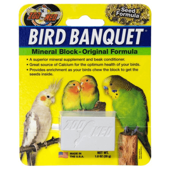 Zoo Med Bird Banquet Mineral Block Original Formula - Small - Pisces Pet Emporium