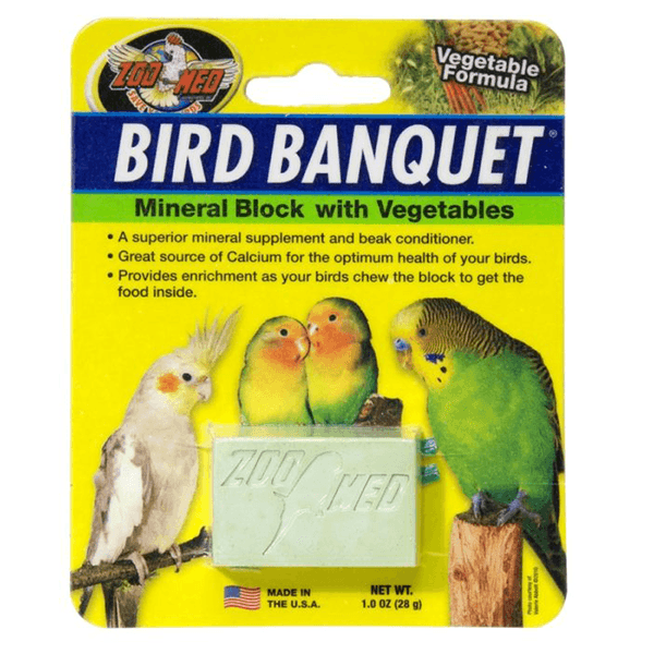 Zoo Med Bird Banquet Mineral Block with Vegetables - Small - Pisces Pet Emporium
