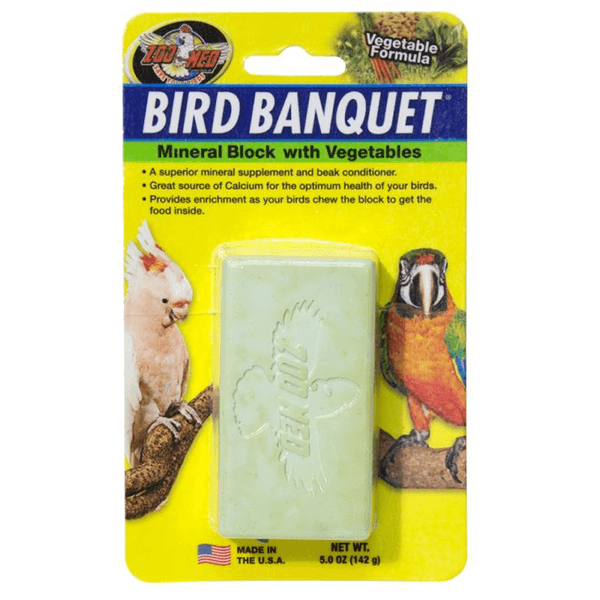 Zoo Med Bird Banquet Mineral Block with Vegetables - Large - Pisces Pet Emporium